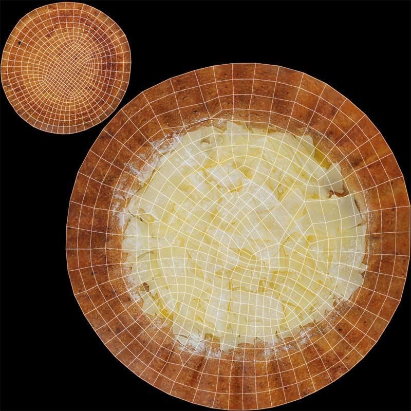 White Chocolate Flake Cake Low-poly 3D model_14