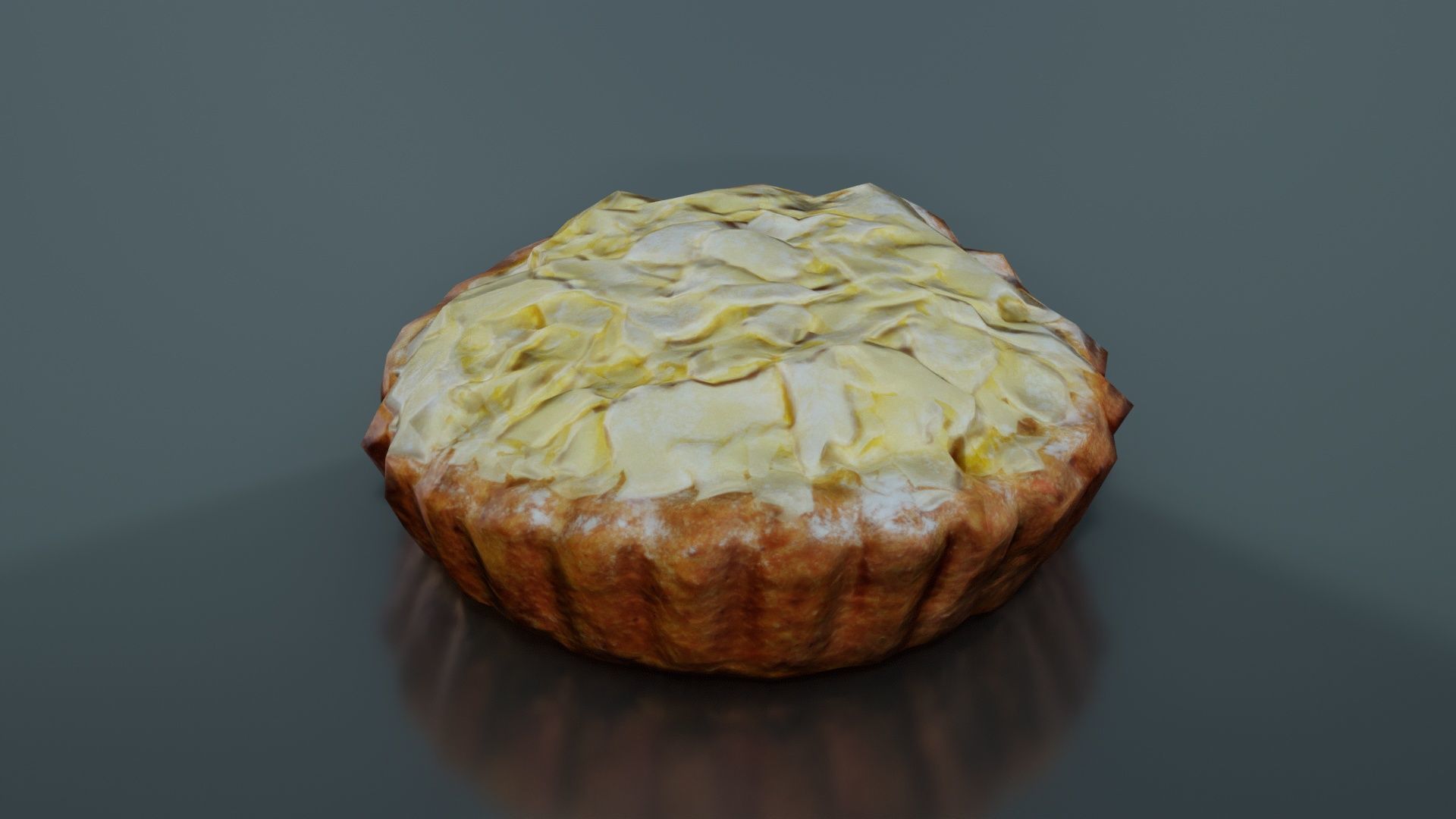 White Chocolate Flake Cake Low-poly 3D model_6