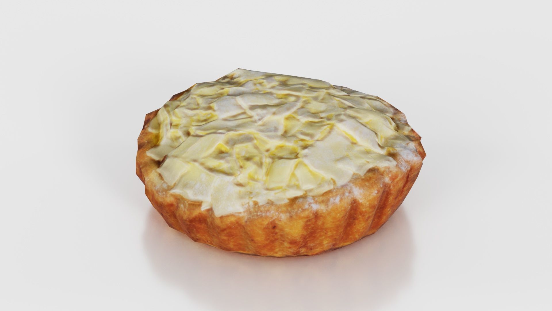 White Chocolate Flake Cake Low-poly 3D model_24
