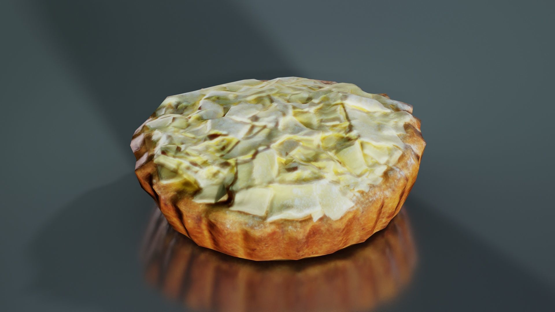 White Chocolate Flake Cake Low-poly 3D model_4