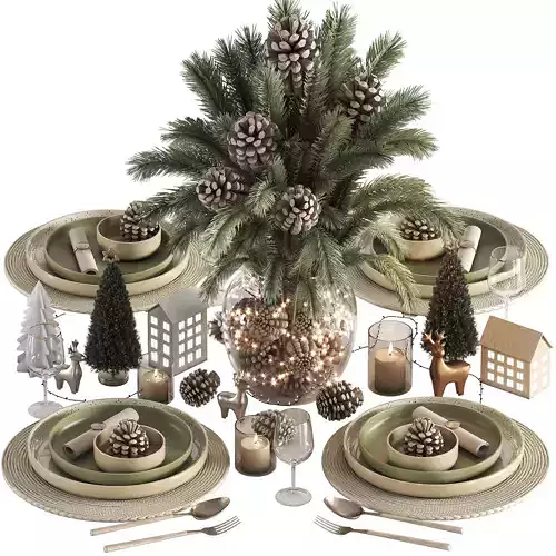 tableware setting christmas 045