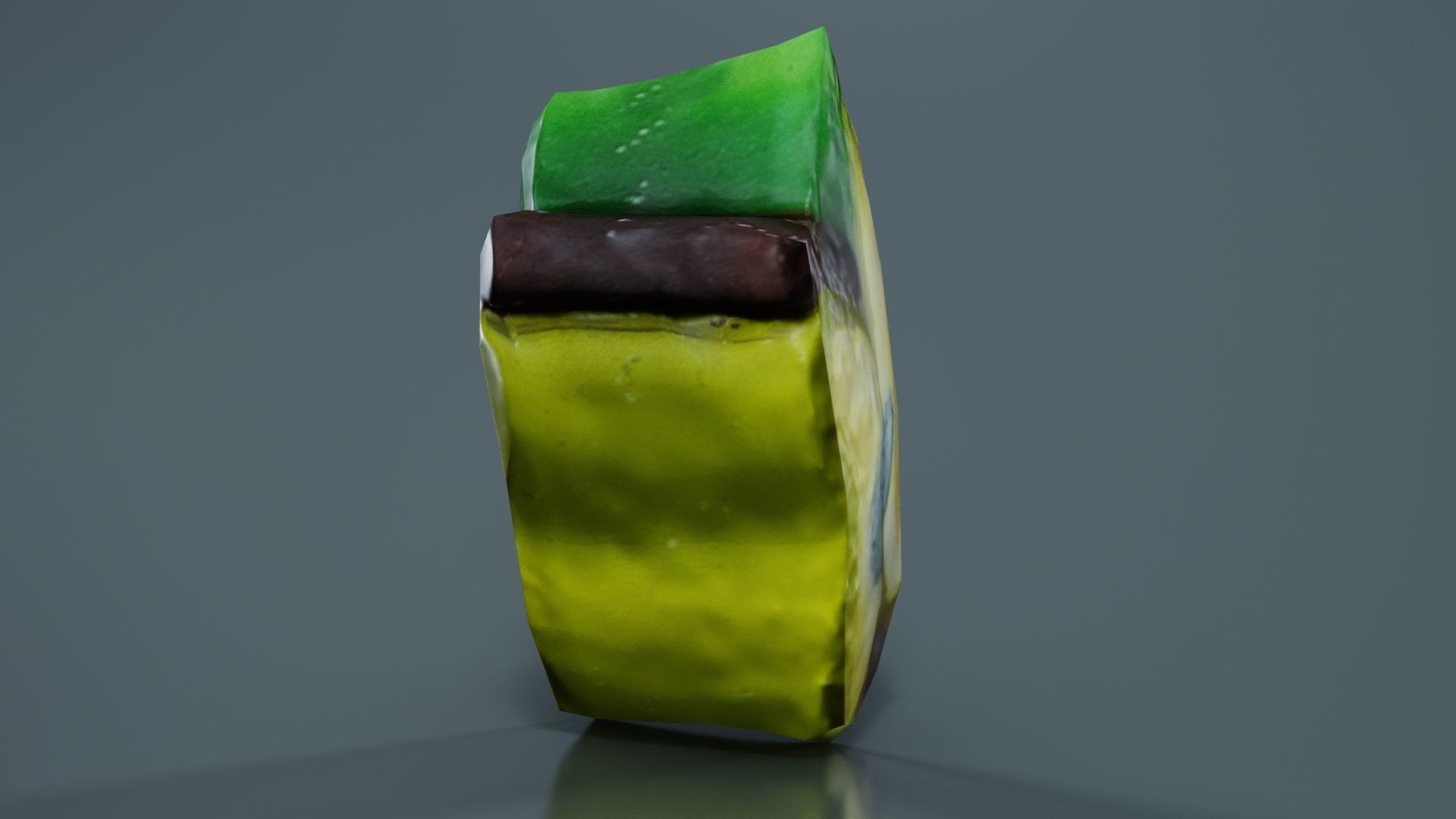 Apple Candy Low-poly 3D model_5