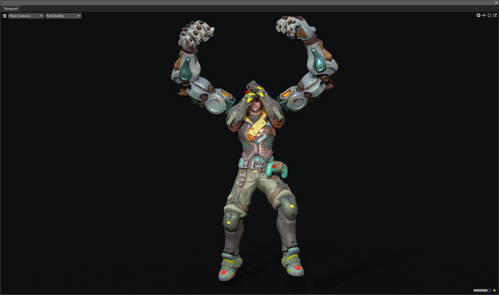 Mechanical arm boxer 3D model_15