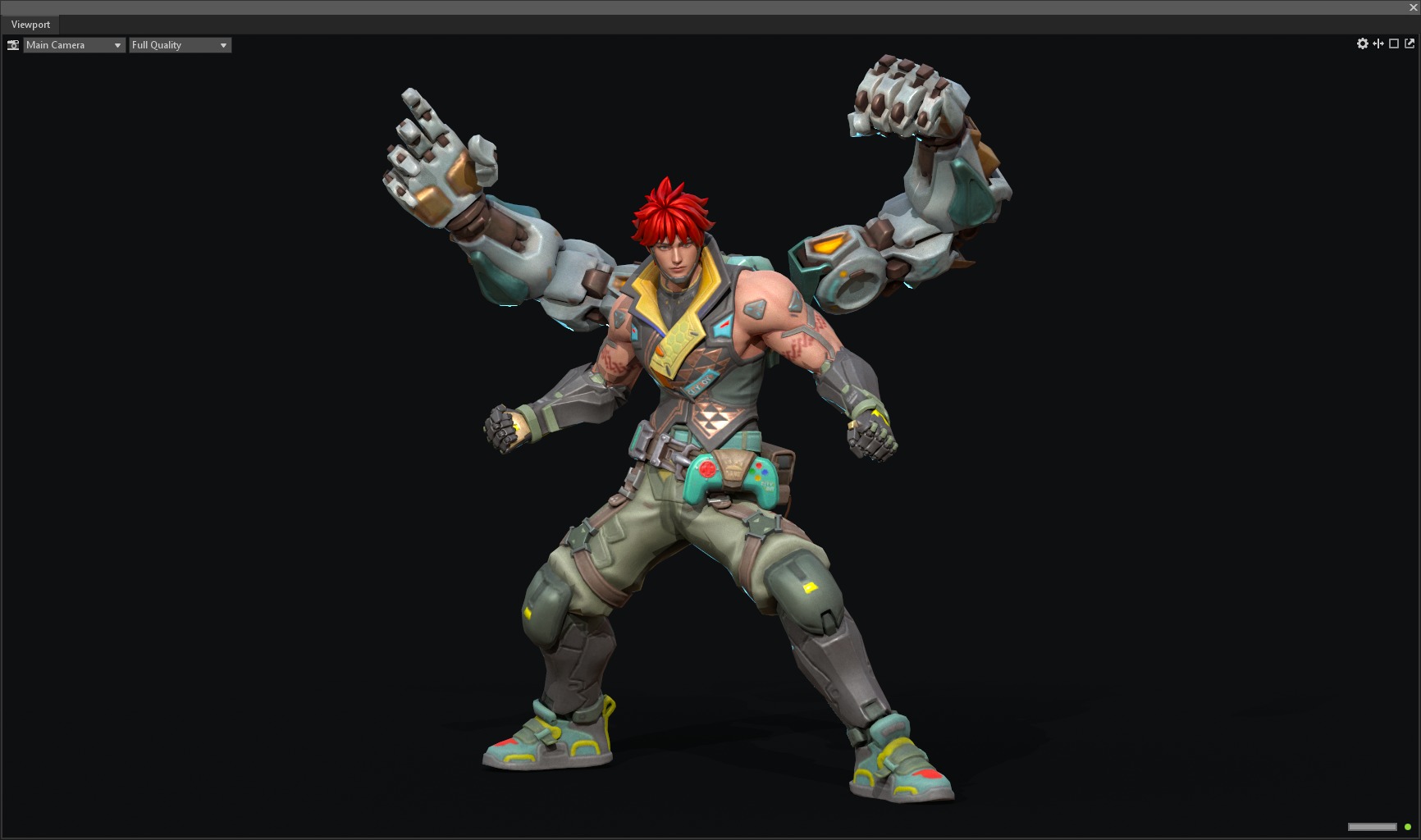 Mechanical arm boxer 3D model_13