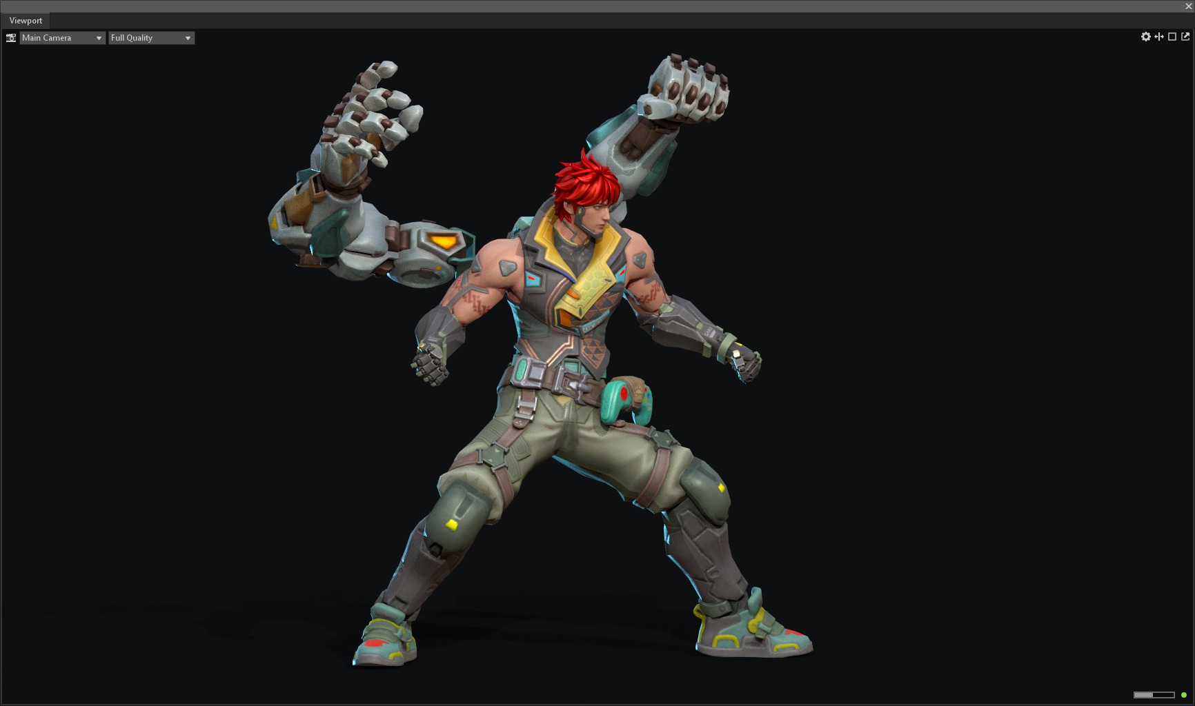 Mechanical arm boxer 3D model_12