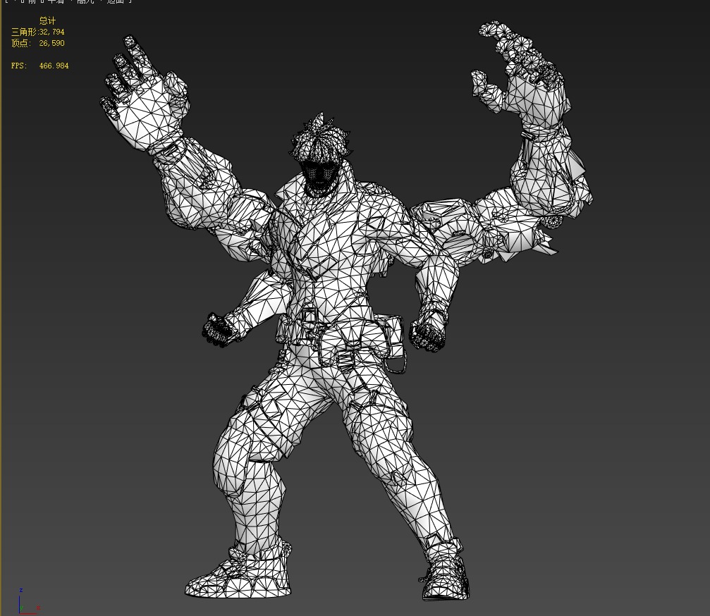 Mechanical arm boxer 3D model_20