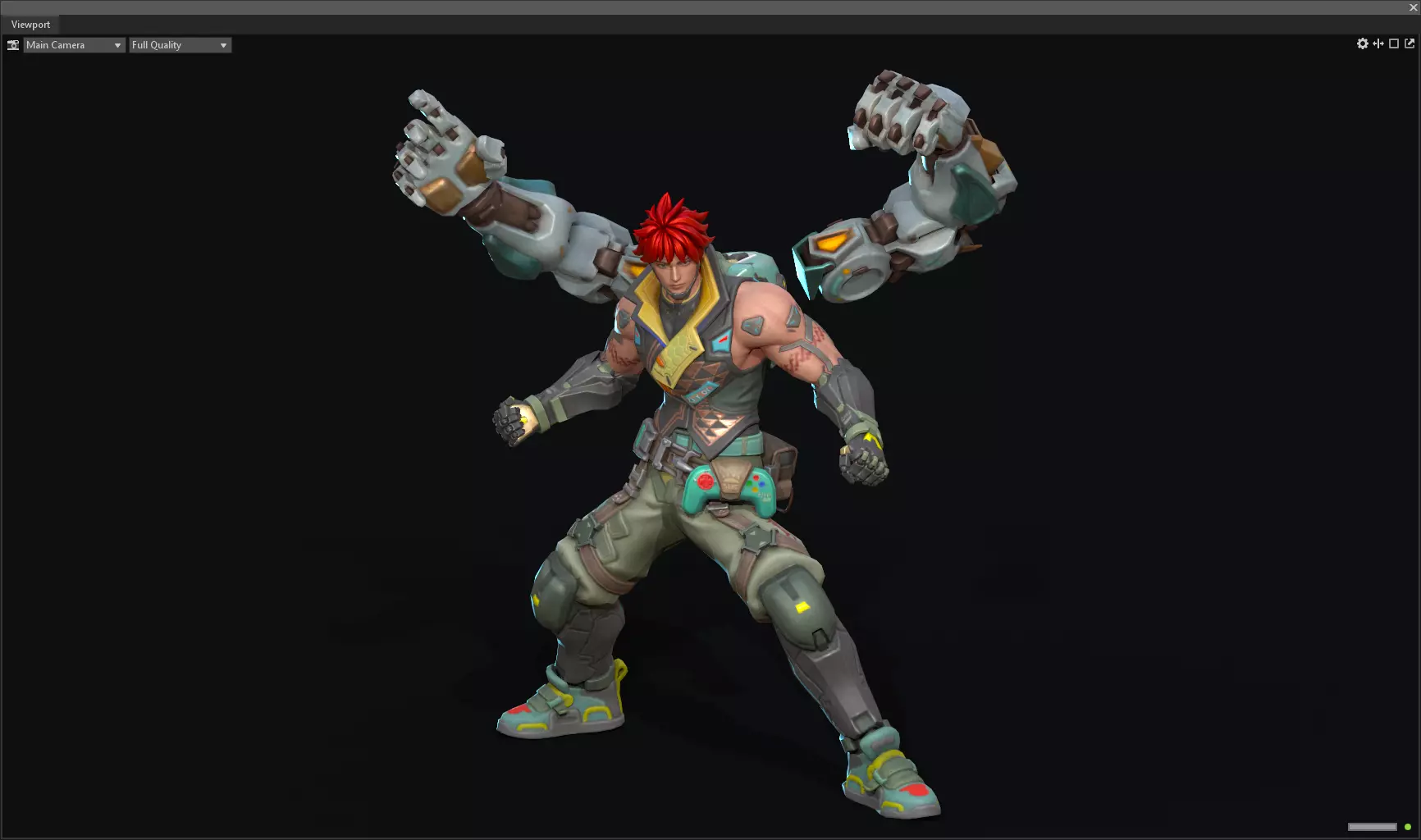 Mechanical arm boxer 3D model_0