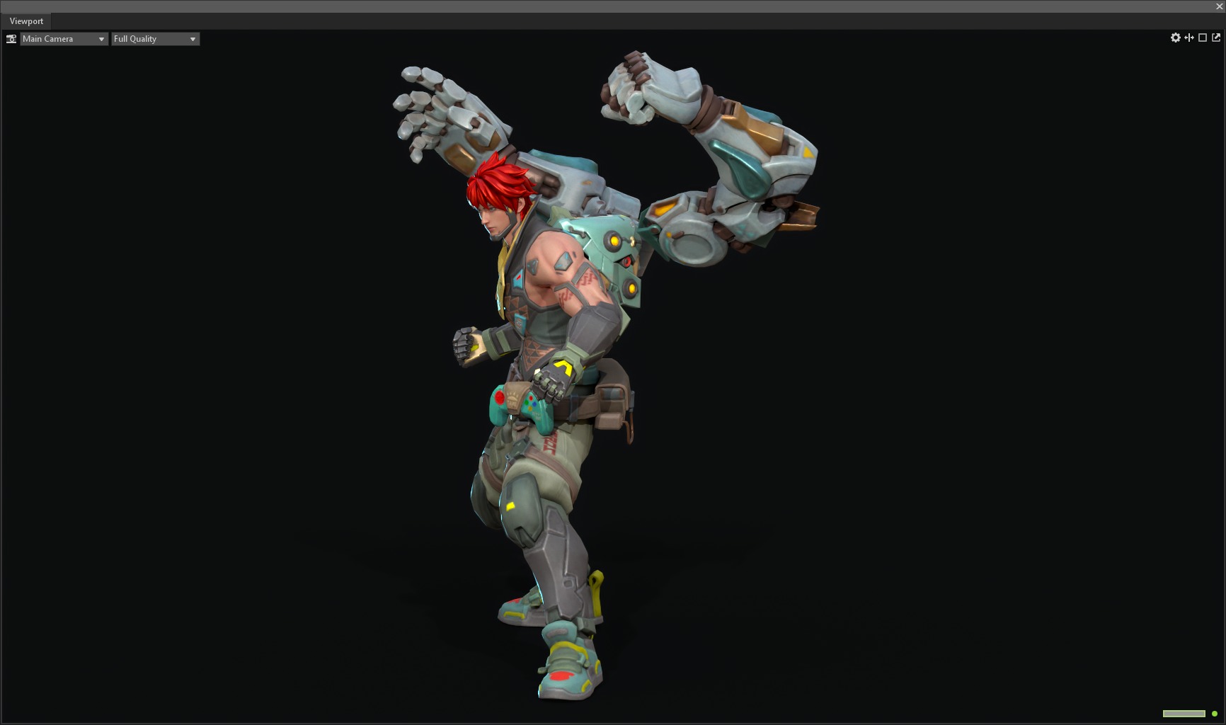 Mechanical arm boxer 3D model_8