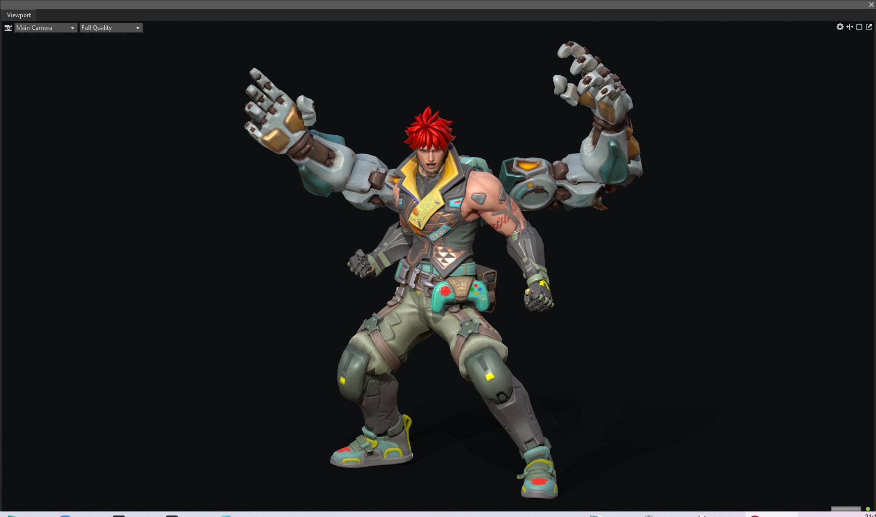 Mechanical arm boxer 3D model_14