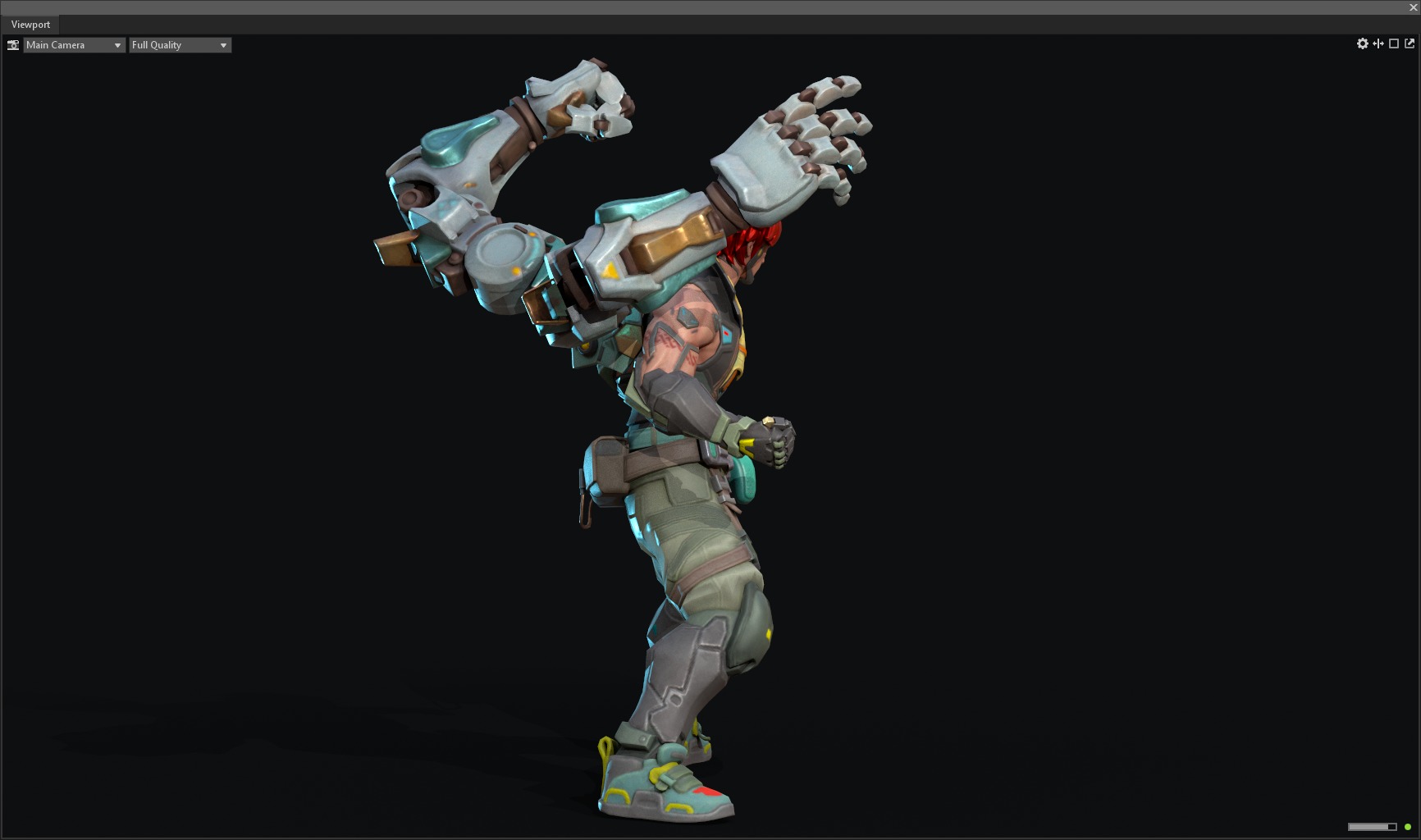 Mechanical arm boxer 3D model_11