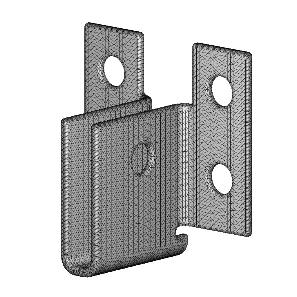 Steel U Bracket 3D print model_4