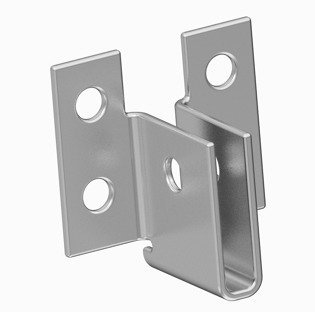 Steel U Bracket 3D print model_1