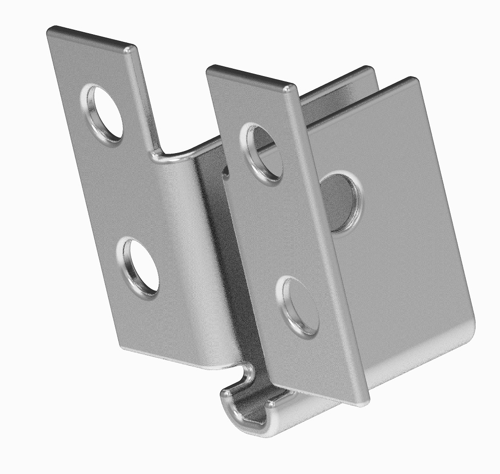 Steel U Bracket 3D print model_2