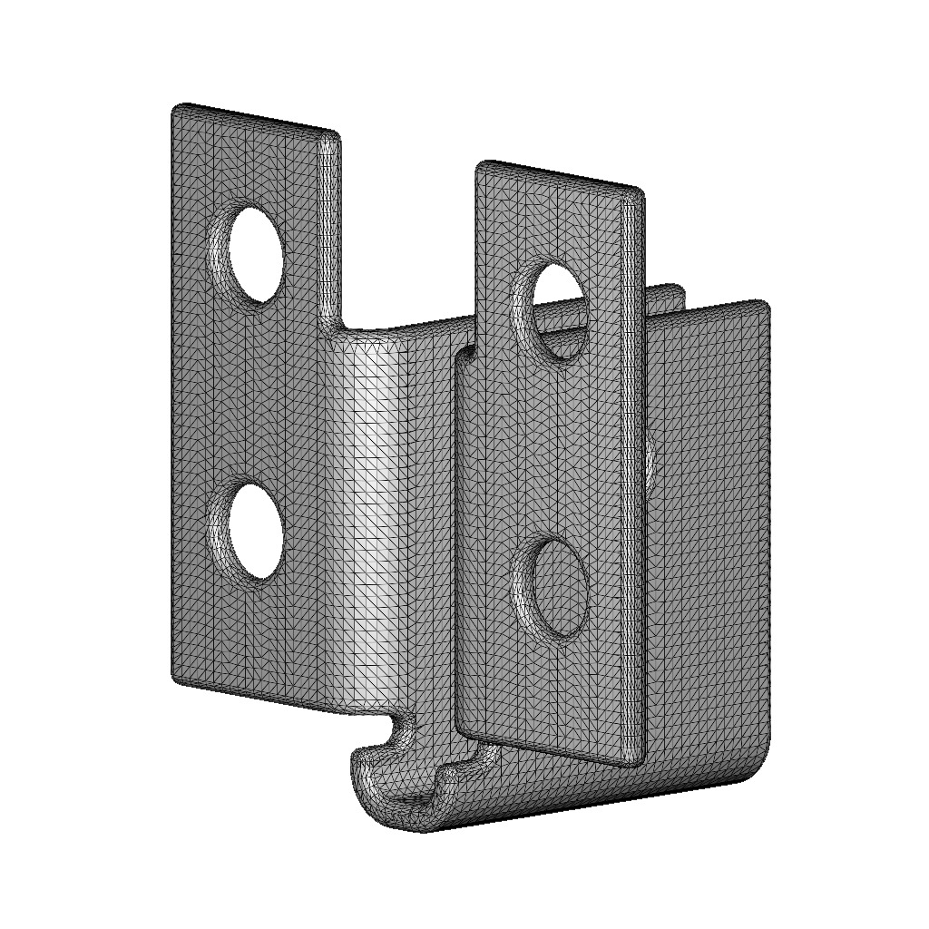 Steel U Bracket 3D print model_3