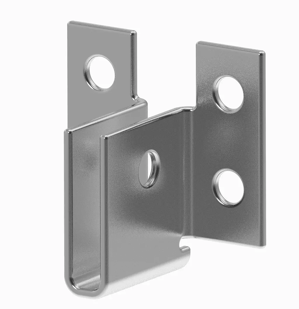 Steel U Bracket 3D print model_0