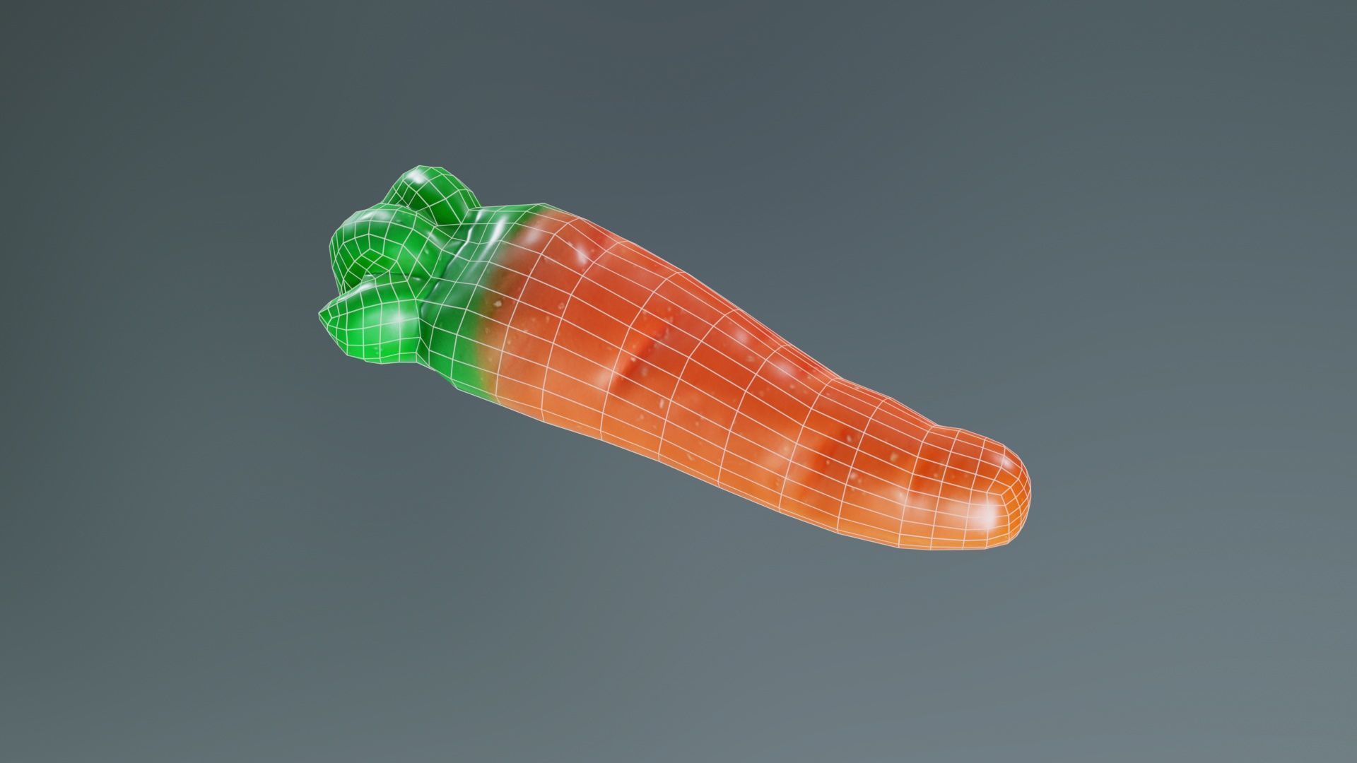 Carrot Candy Low-poly 3D model_9