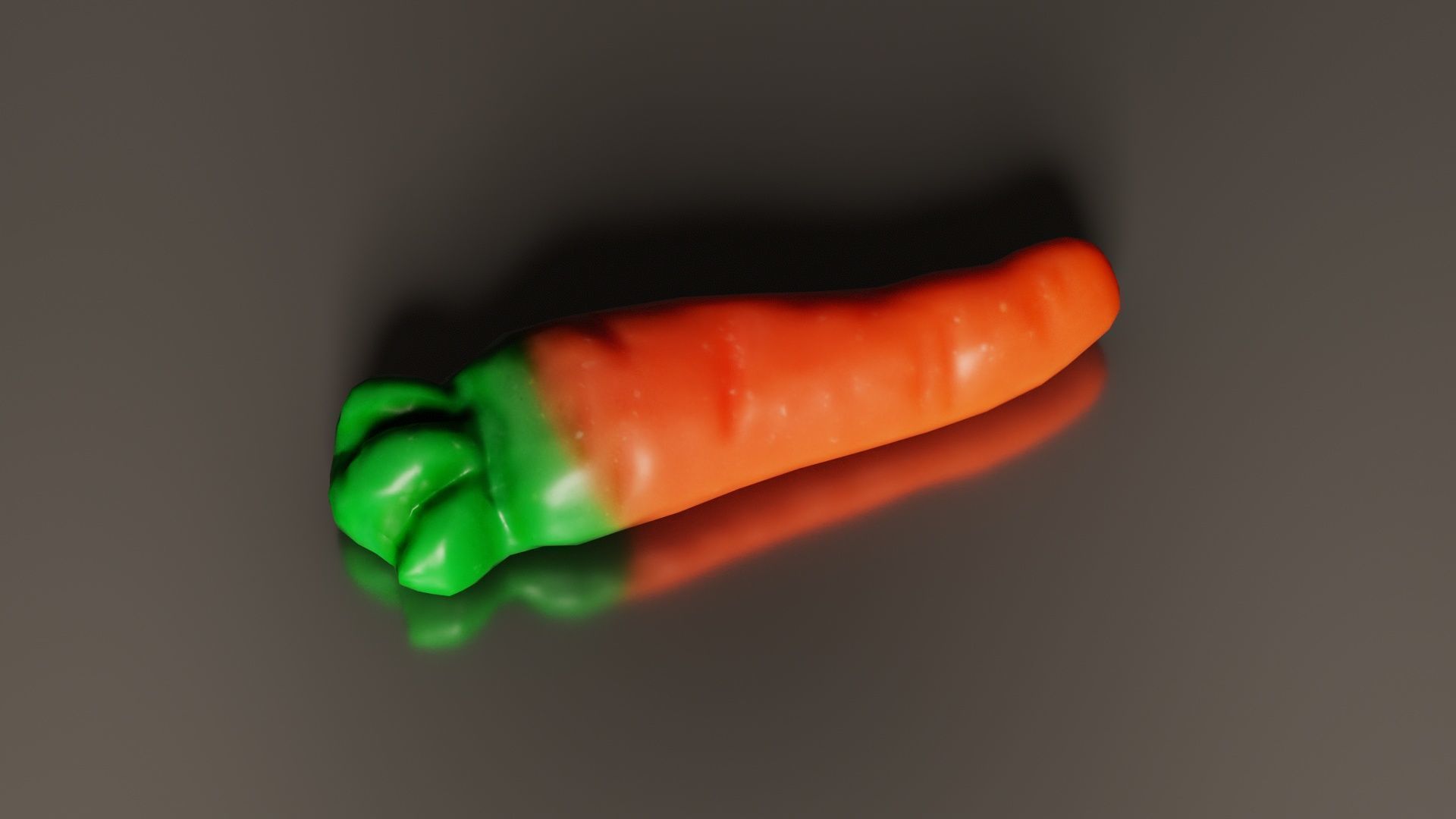 Carrot Candy Low-poly 3D model_1