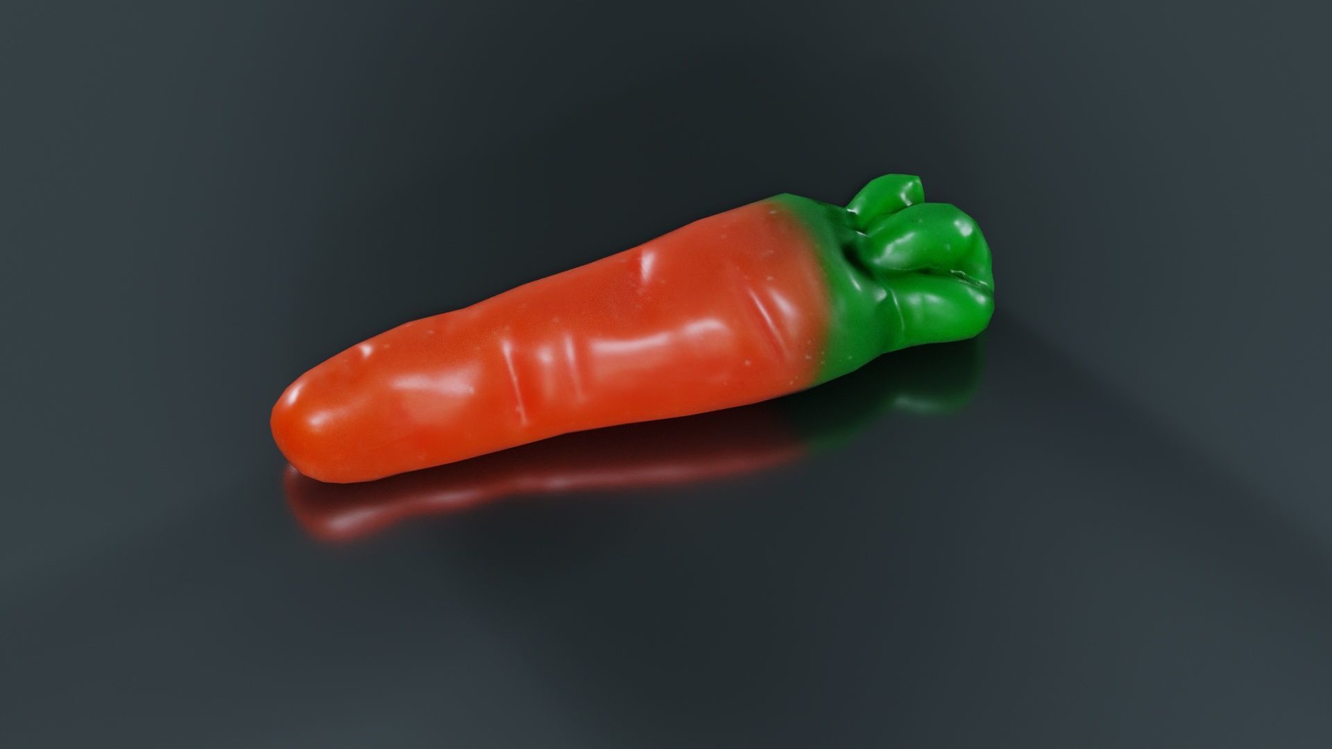 Carrot Candy Low-poly 3D model_3