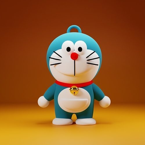 doraemon keychain 3D model