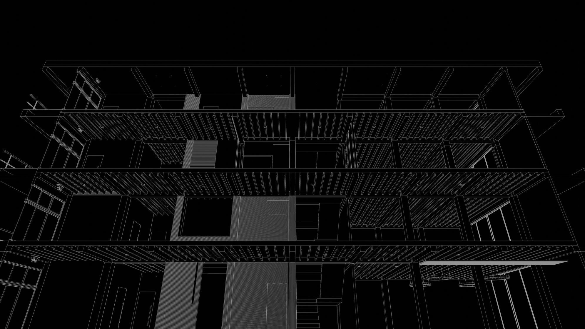Office building in section cut 24ZZ34 3D model_9