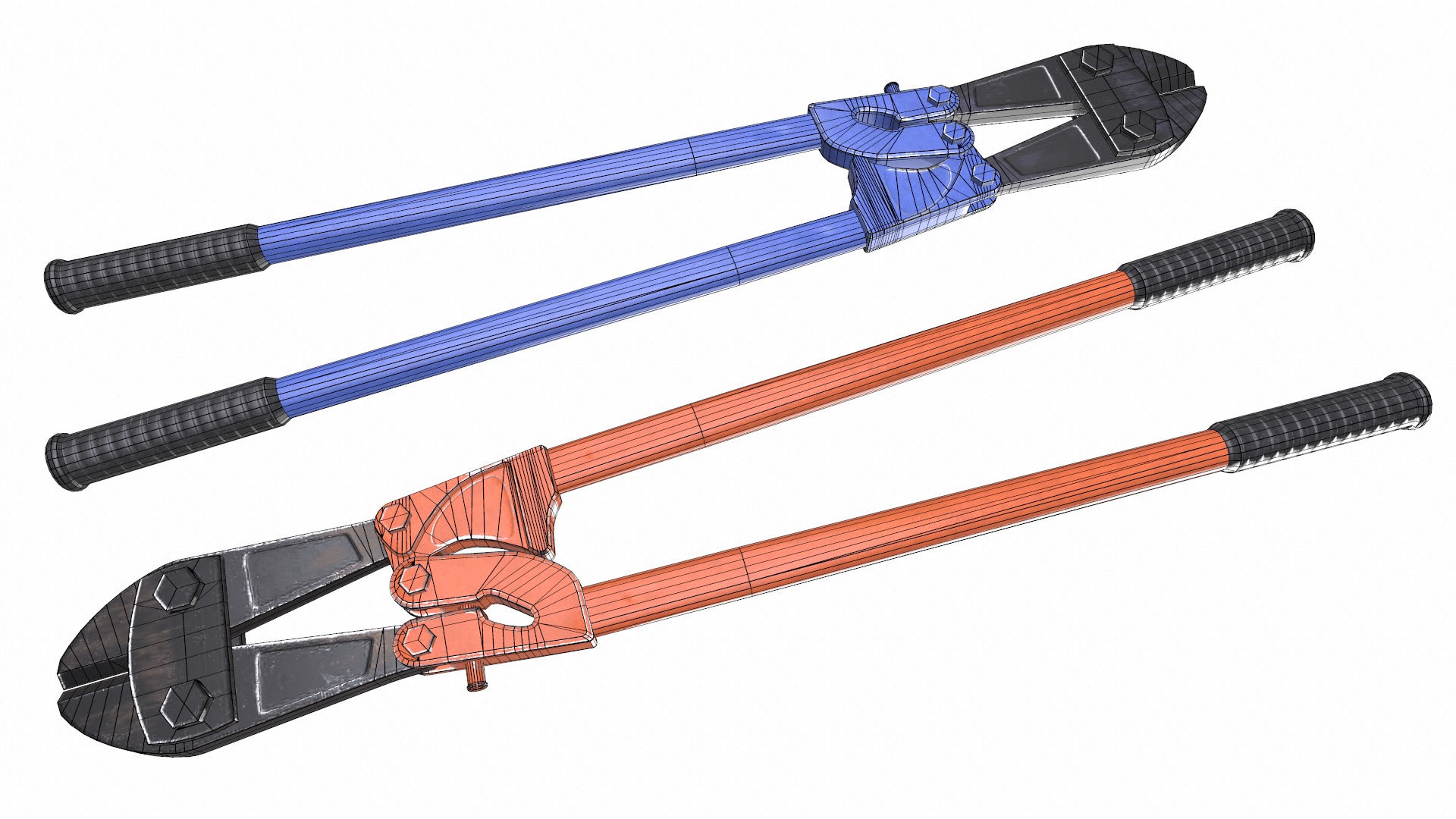 Bolt Cutter Low Poly Low-poly 3D model_21