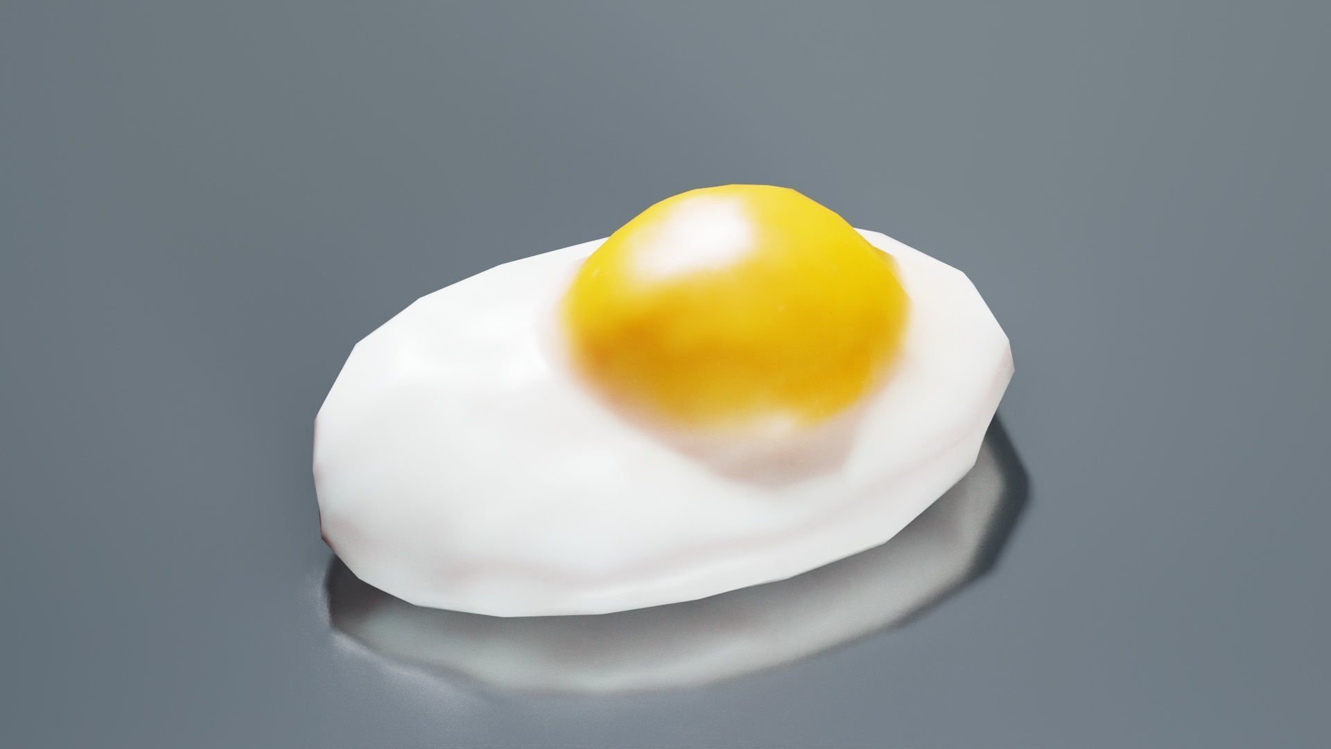 Egg Omelet Low-poly 3D model_4