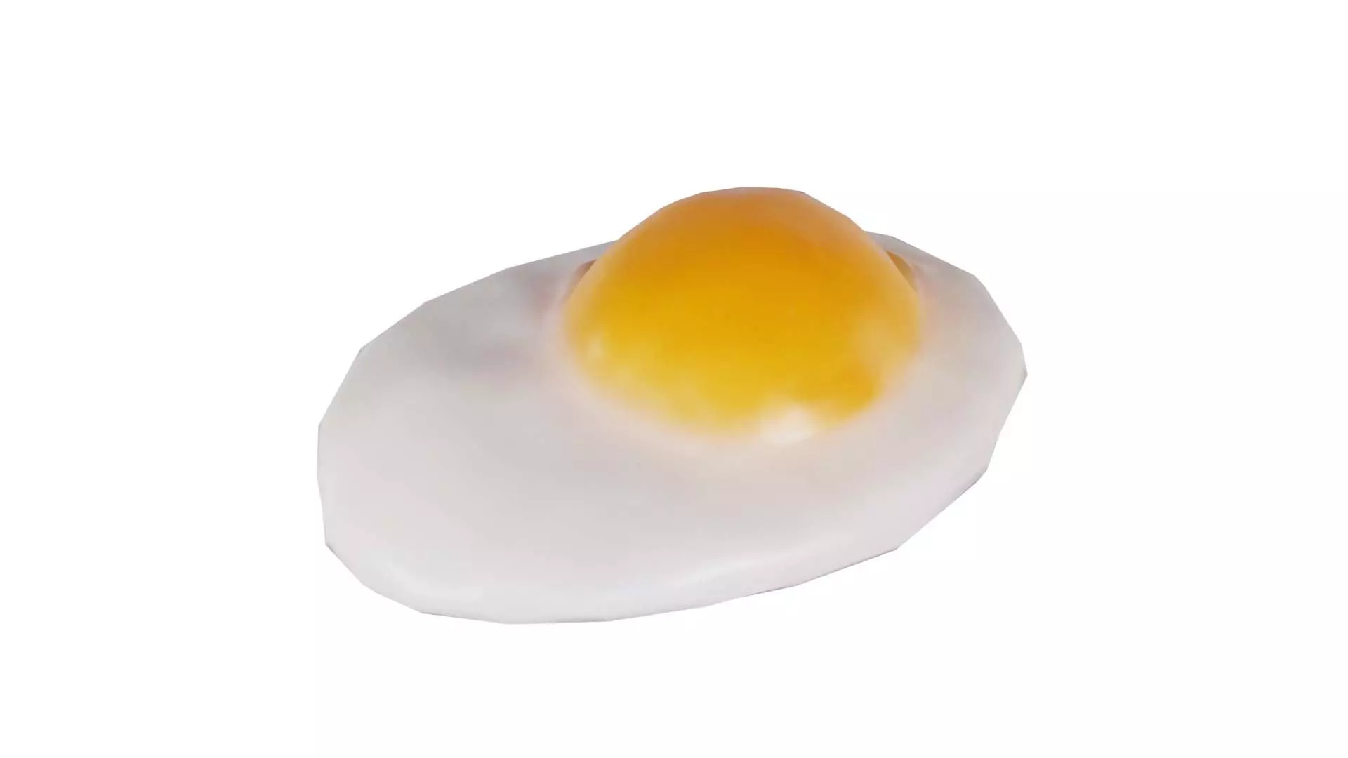 Egg Omelet Low-poly 3D model_0