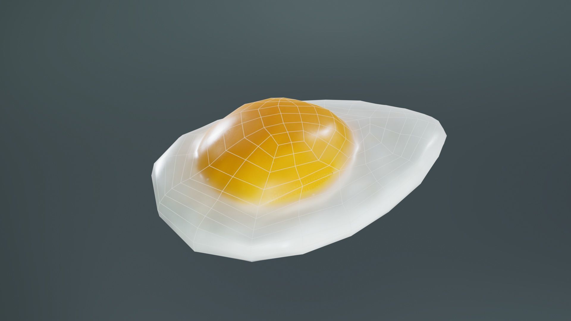 Egg Omelet Low-poly 3D model_10