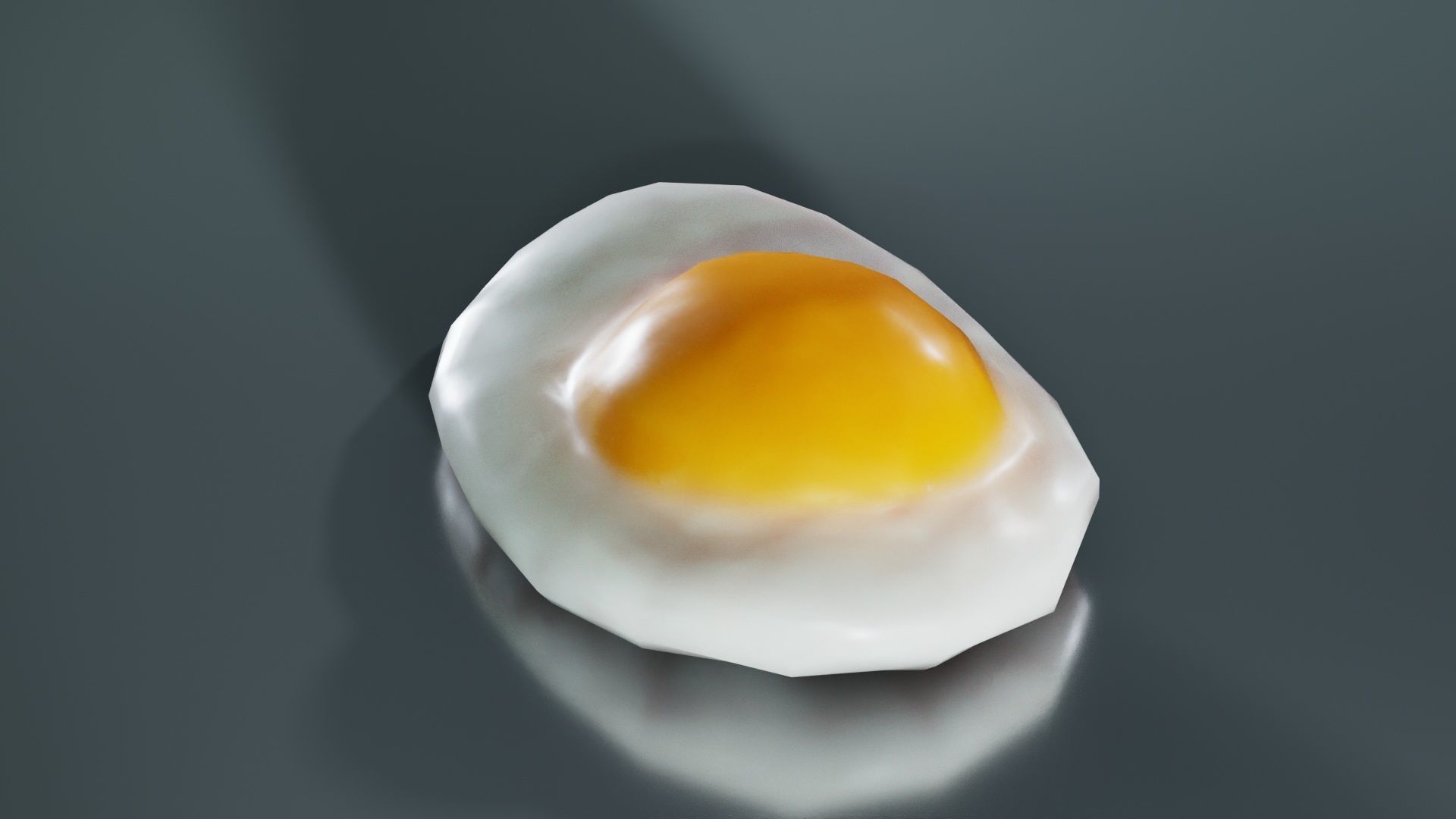 Egg Omelet Low-poly 3D model_5