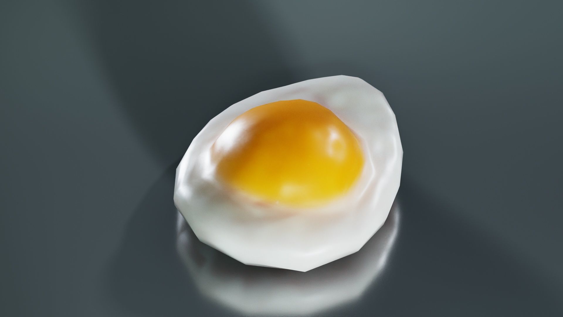Egg Omelet Low-poly 3D model_1
