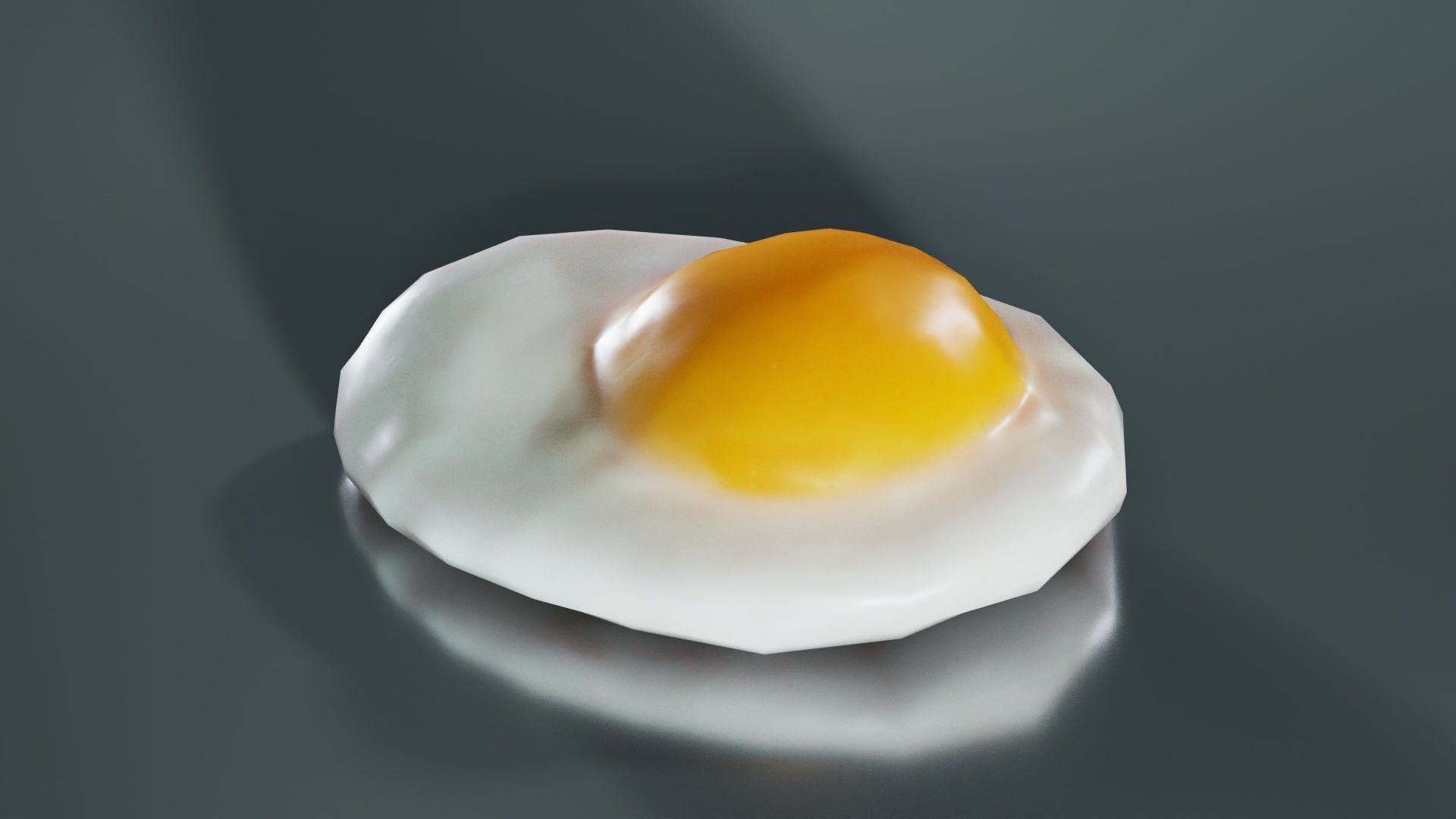 Egg Omelet Low-poly 3D model_3