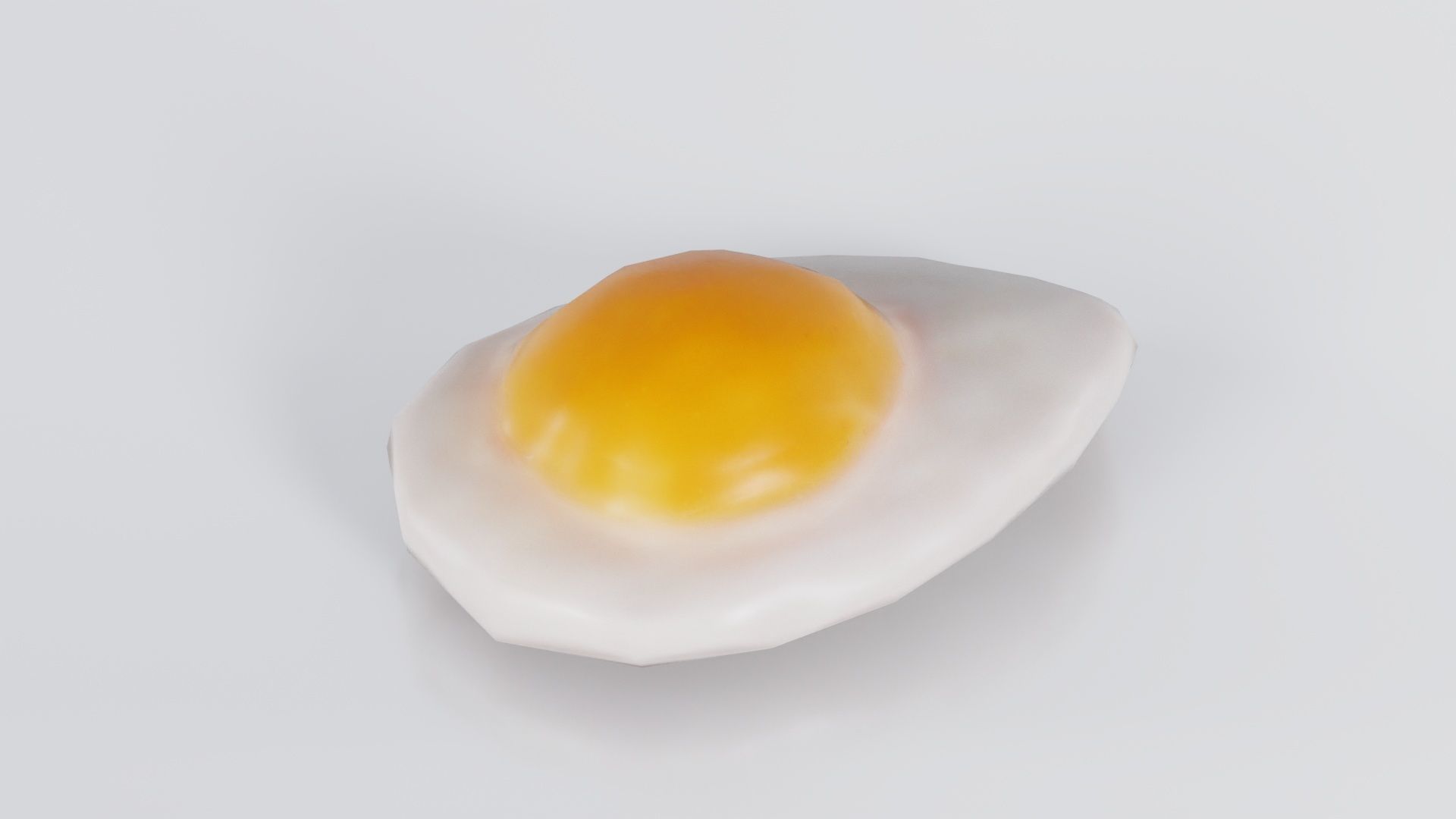 Egg Omelet Low-poly 3D model_2