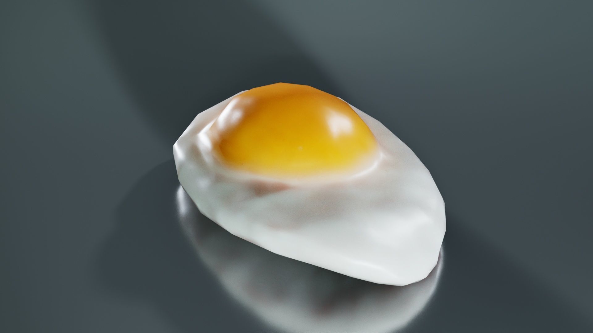 Egg Omelet Low-poly 3D model_8