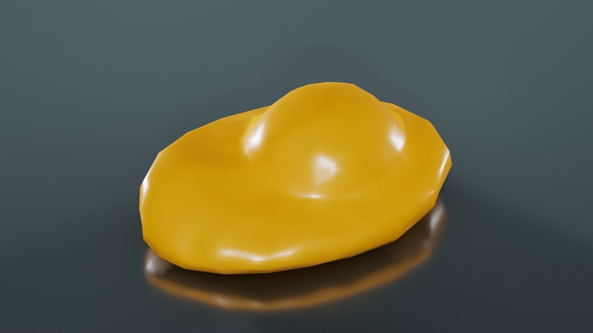 Egg Omelet Low-poly 3D model_12