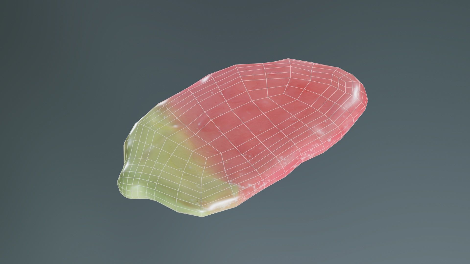 Jelly Strawberry Low-poly 3D model_10