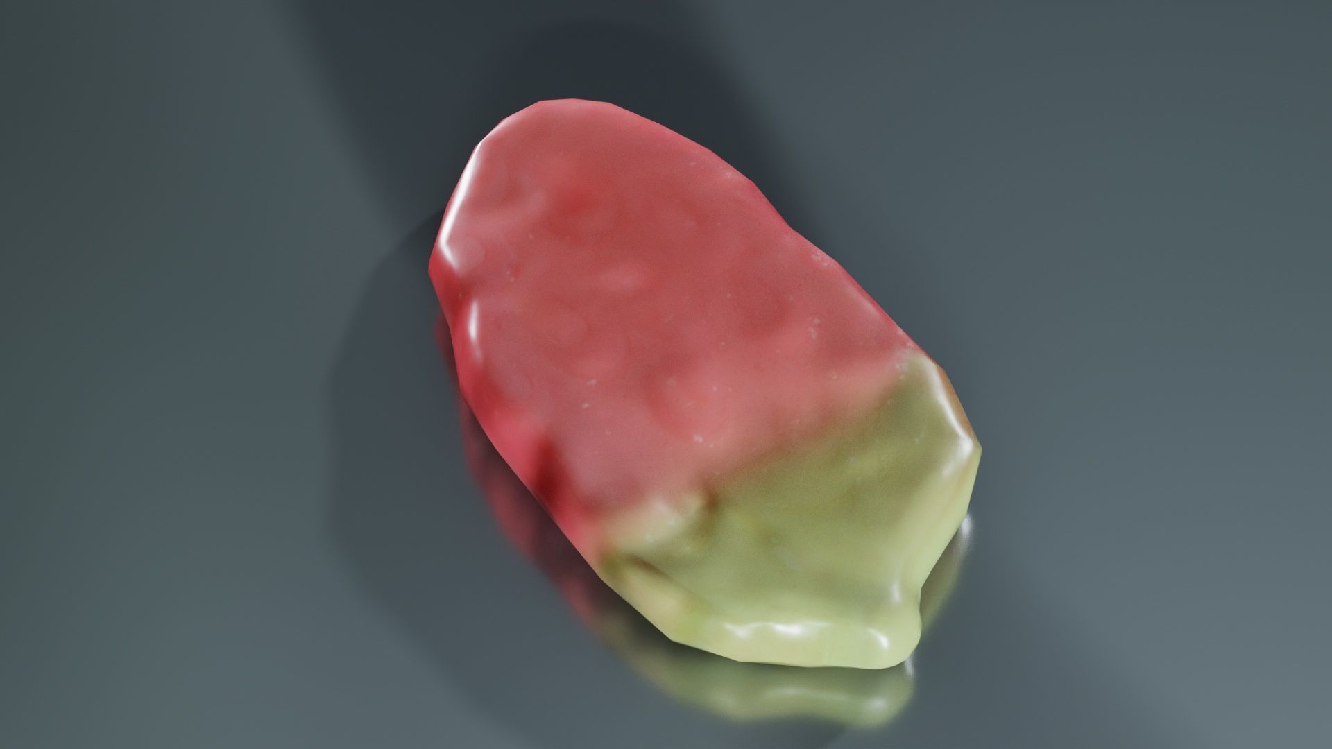 Jelly Strawberry Low-poly 3D model_4
