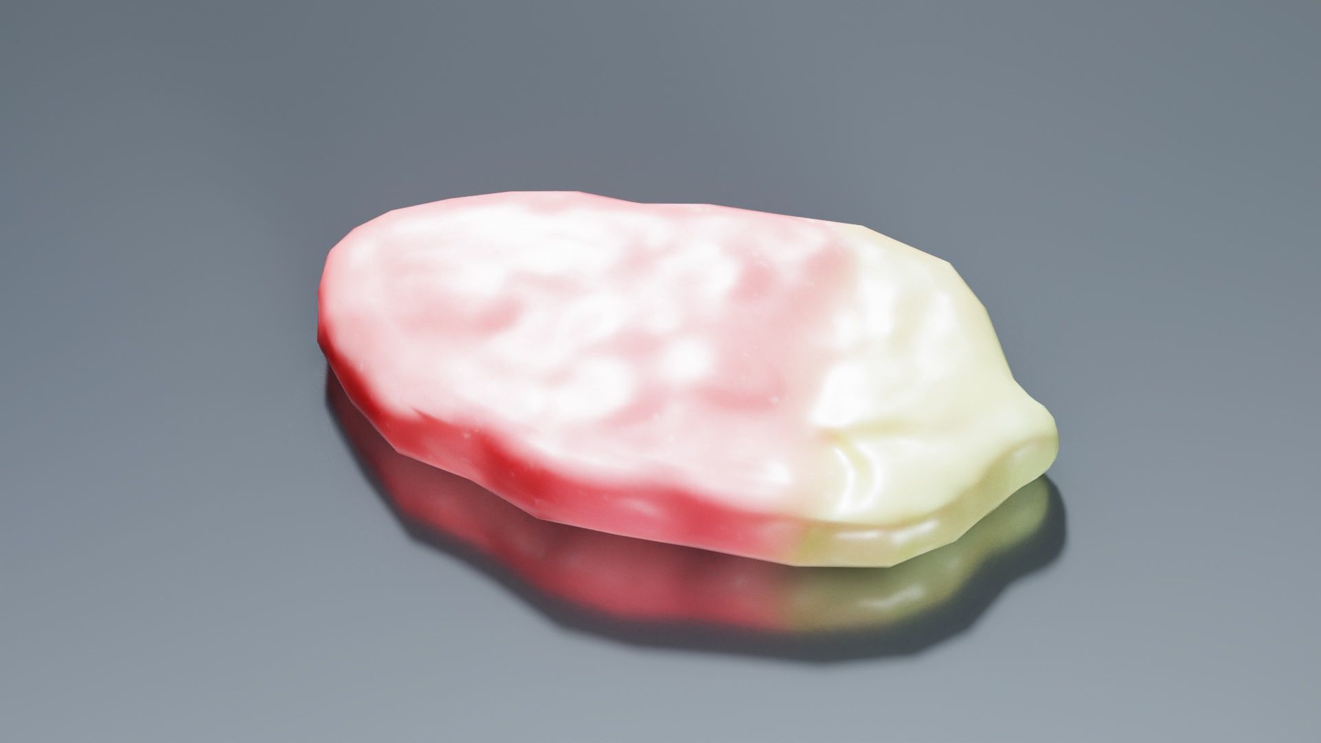 Jelly Strawberry Low-poly 3D model_1