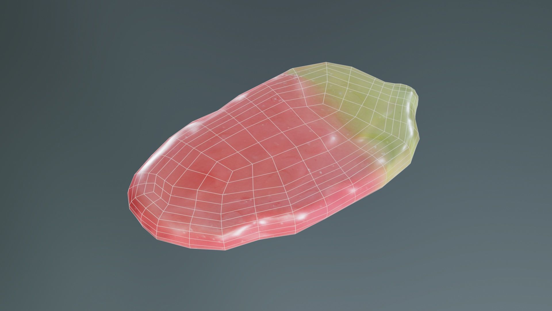 Jelly Strawberry Low-poly 3D model_9