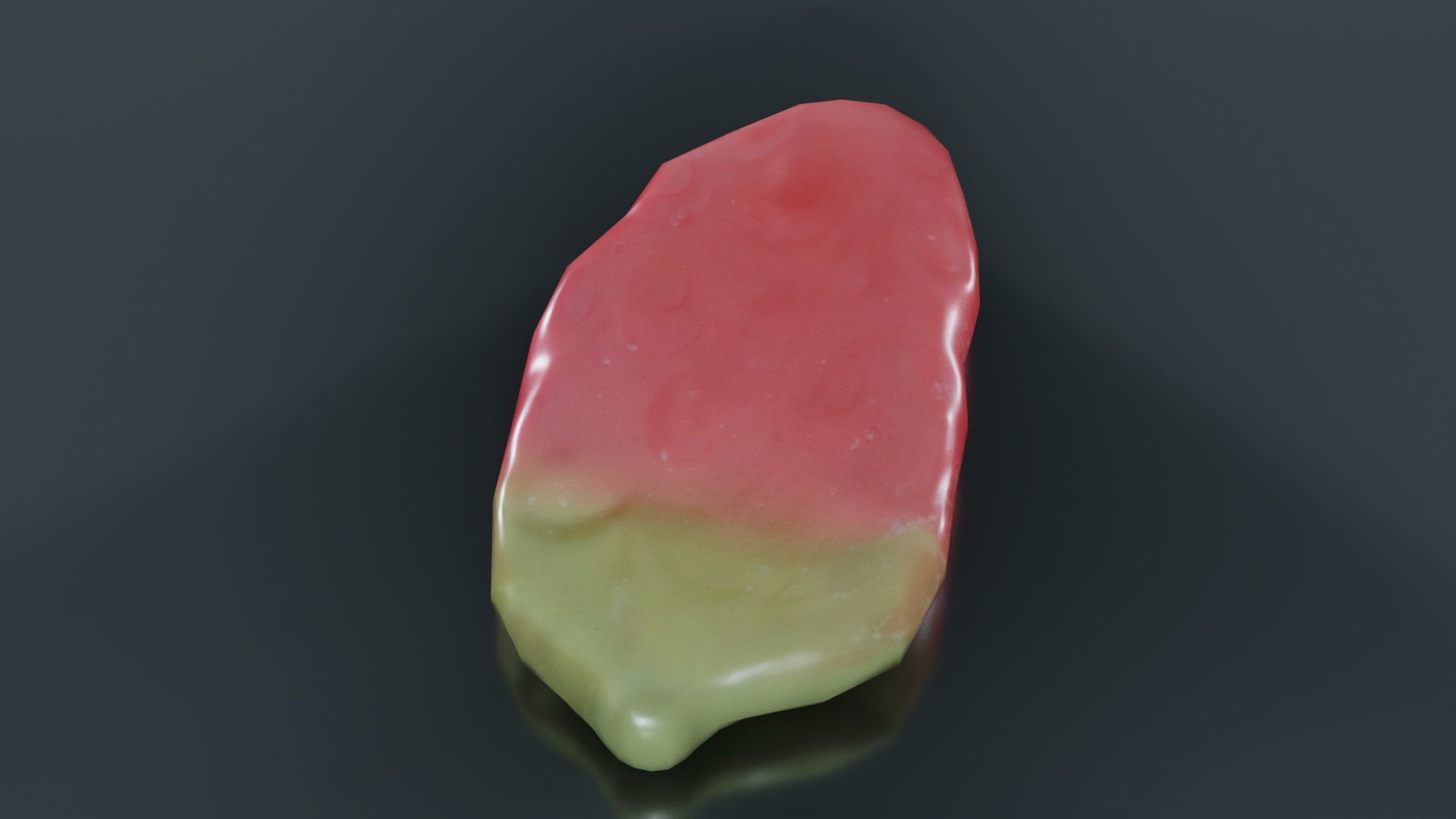 Jelly Strawberry Low-poly 3D model_3