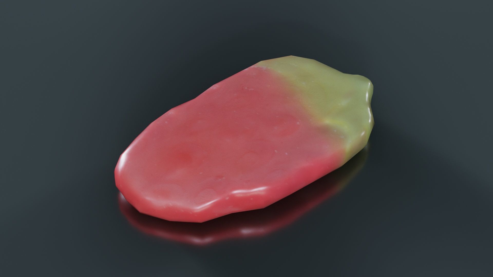 Jelly Strawberry Low-poly 3D model_7