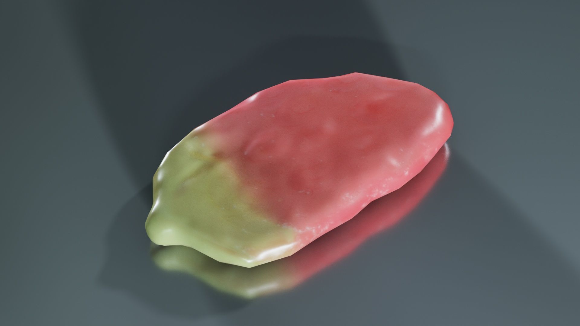 Jelly Strawberry Low-poly 3D model_2