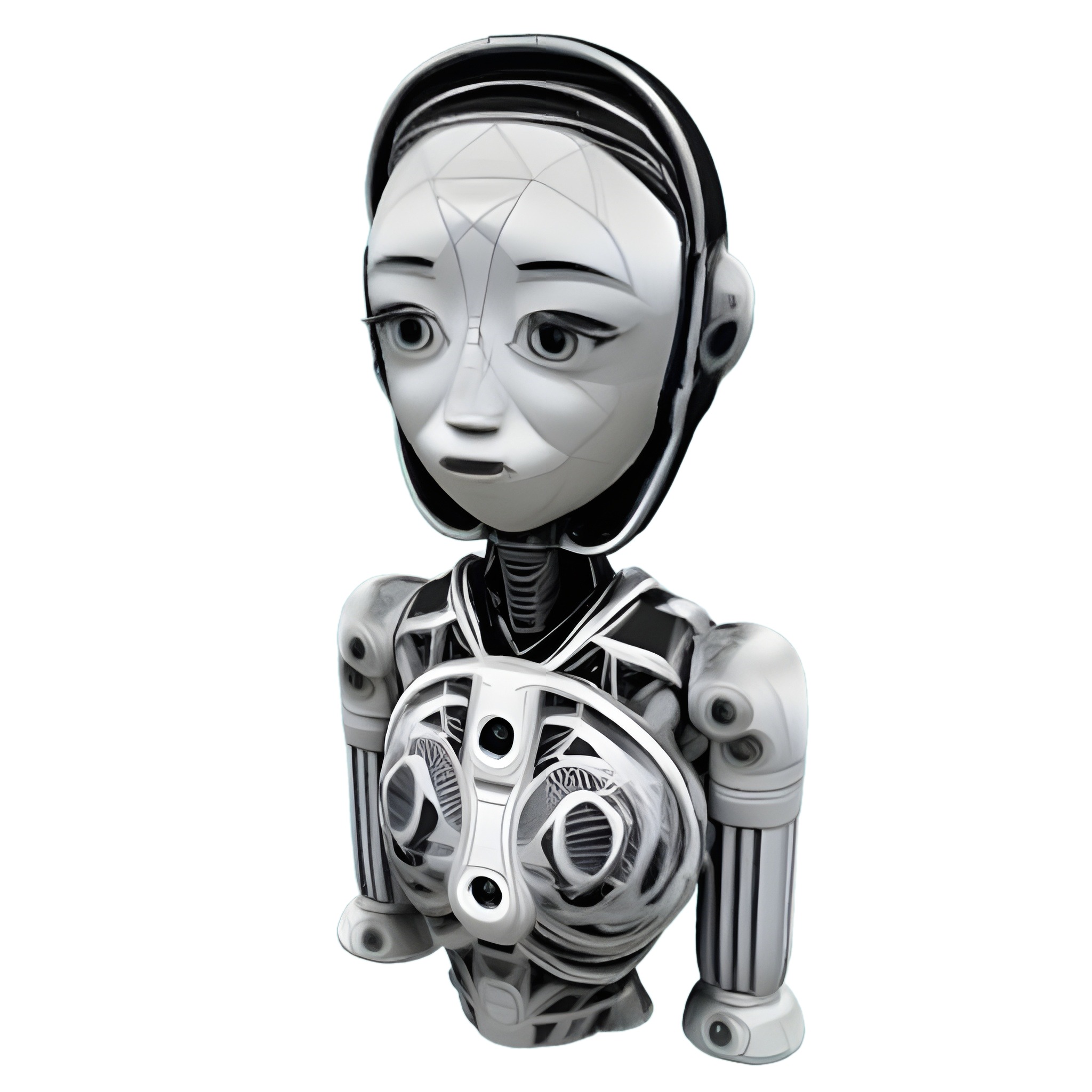 Astrodroid Girl Bust Collection 3D print model_4