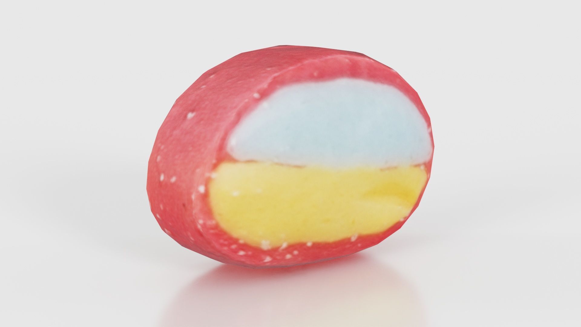 Oval Low-poly 3D model_15