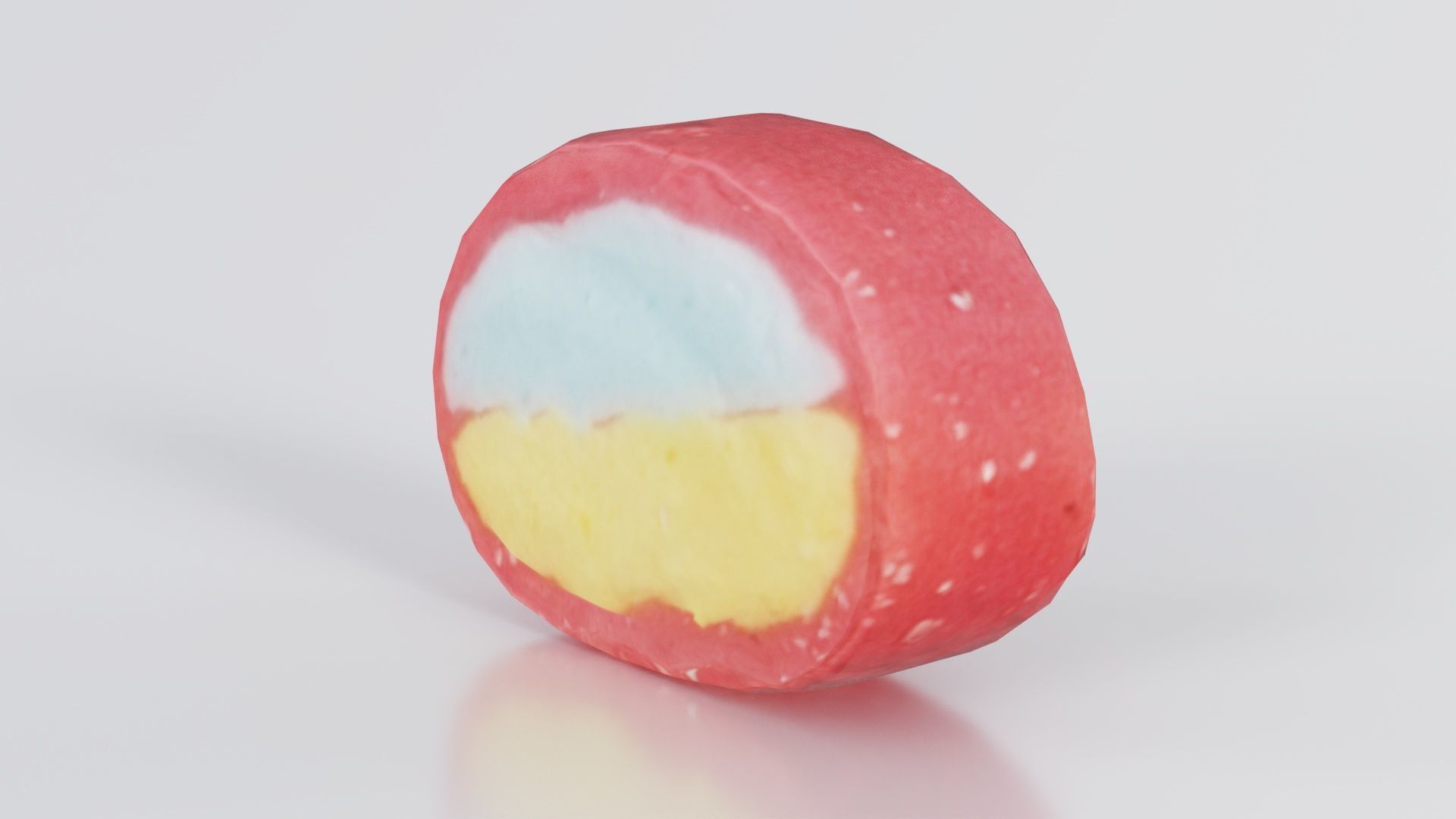 Oval Low-poly 3D model_6