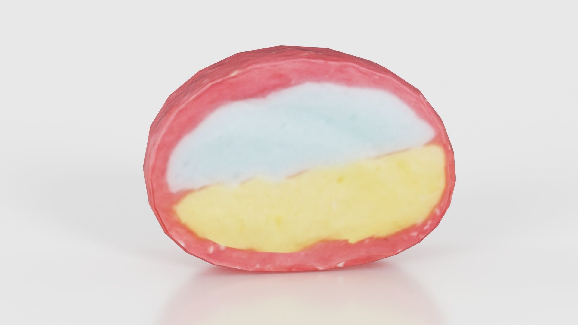 Oval Low-poly 3D model_20