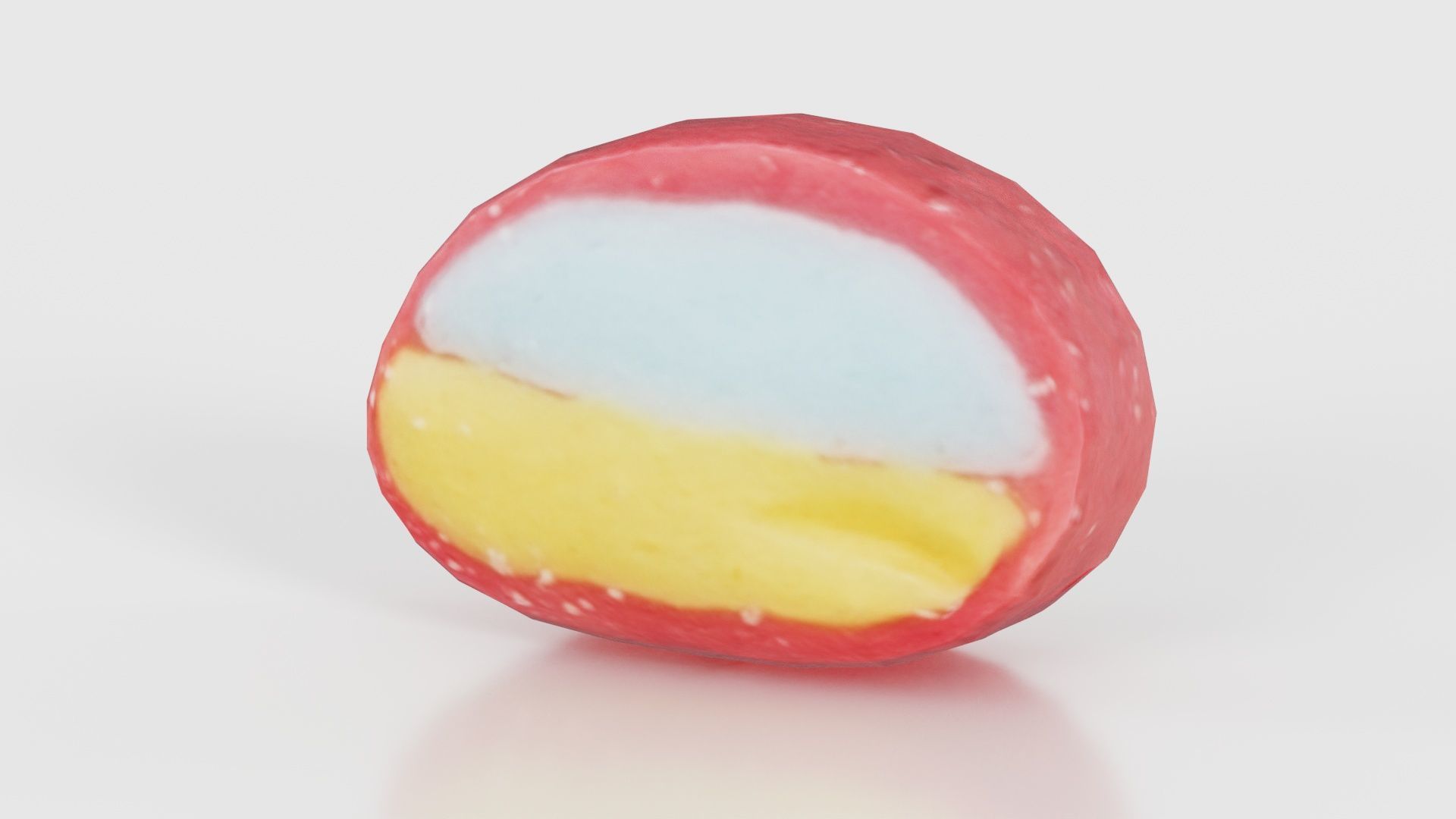 Oval Low-poly 3D model_25