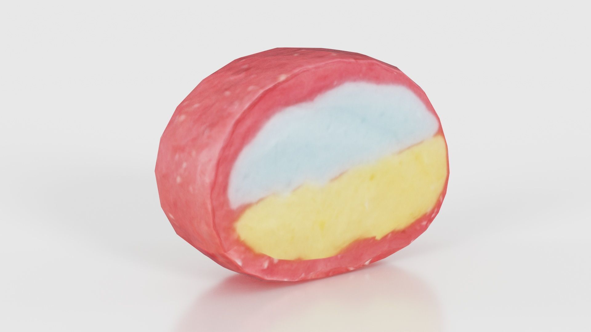 Oval Low-poly 3D model_21