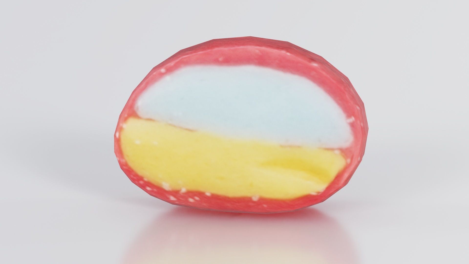 Oval Low-poly 3D model_7