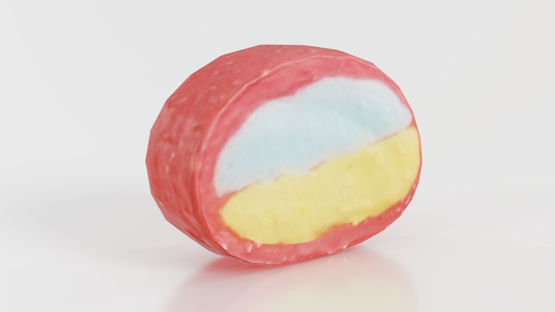 Oval Low-poly 3D model_5