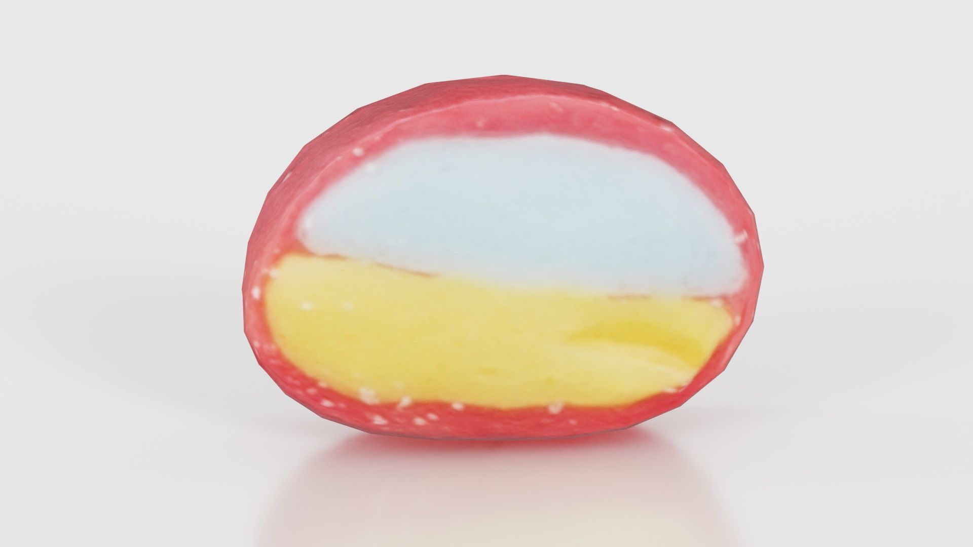 Oval Low-poly 3D model_26